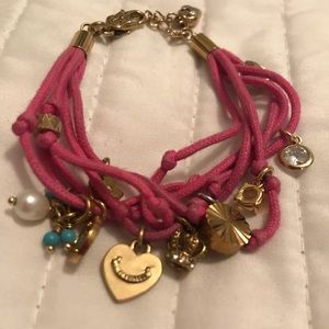 Juicy couture pink charm bracelet